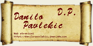 Danilo Pavlekić vizit kartica